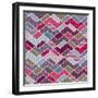 Abstract Geometric Patchwork Pattern-natbasil-Framed Art Print