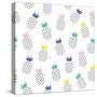 Abstract Geometric Pattern with Pineapples-Ann Muse-Stretched Canvas