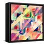 Abstract Geometric Pattern-Tanor-Framed Stretched Canvas