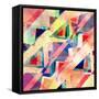 Abstract Geometric Pattern-Tanor-Framed Stretched Canvas