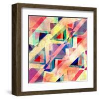 Abstract Geometric Pattern-Tanor-Framed Art Print