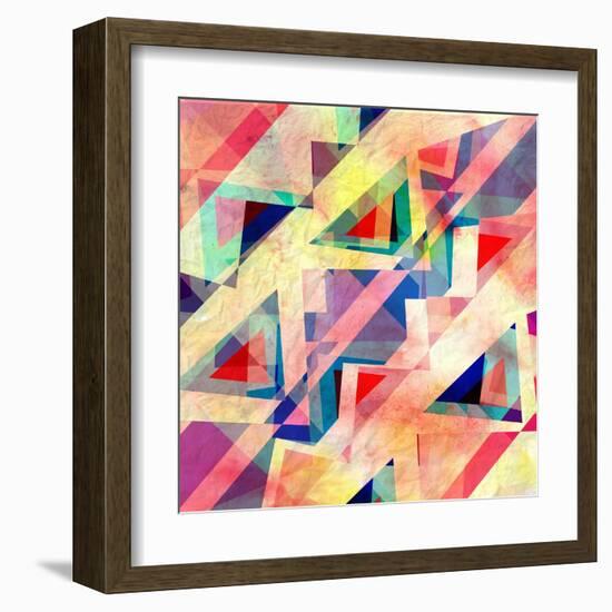 Abstract Geometric Pattern-Tanor-Framed Art Print