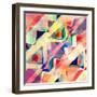 Abstract Geometric Pattern-Tanor-Framed Art Print