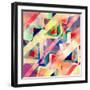 Abstract Geometric Pattern-Tanor-Framed Art Print