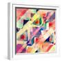 Abstract Geometric Pattern-Tanor-Framed Art Print