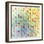 Abstract Geometric Pattern-Tanor-Framed Art Print