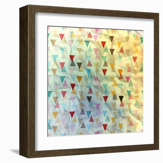 Abstract Geometric Pattern-Tanor-Framed Art Print