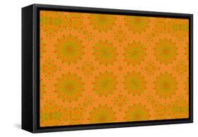 Abstract Geometric Pattern-Dink101-Framed Stretched Canvas