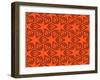 Abstract Geometric Seamless Pattern. Vector. Orange-Alexander Rakov-Framed Art Print