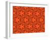 Abstract Geometric Seamless Pattern. Vector. Orange-Alexander Rakov-Framed Art Print