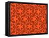 Abstract Geometric Seamless Pattern. Vector. Orange-Alexander Rakov-Framed Stretched Canvas