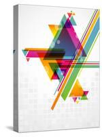 Abstract Geometric Shapes with Transparencies. AI 10.-artplay-Stretched Canvas