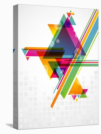 Abstract Geometric Shapes with Transparencies. AI 10.-artplay-Stretched Canvas