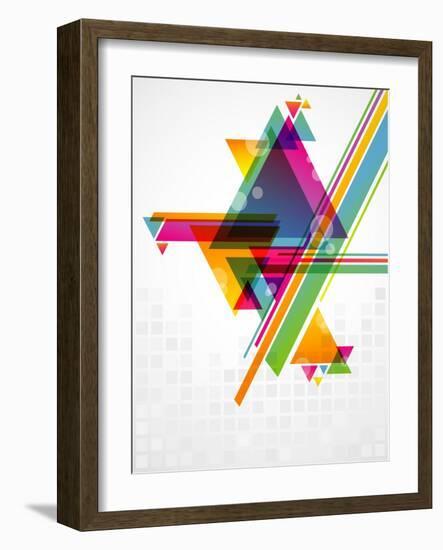 Abstract Geometric Shapes with Transparencies. AI 10.-artplay-Framed Art Print