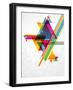 Abstract Geometric Shapes with Transparencies. AI 10.-artplay-Framed Art Print