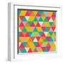 Abstract Geometric Triangle Seamless Pattern-Heizel-Framed Art Print