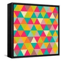 Abstract Geometric Triangle Seamless Pattern-Heizel-Framed Stretched Canvas