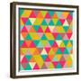 Abstract Geometric Triangle Seamless Pattern-Heizel-Framed Premium Giclee Print