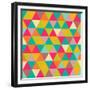 Abstract Geometric Triangle Seamless Pattern-Heizel-Framed Premium Giclee Print