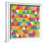 Abstract Geometric Triangle Seamless Pattern-Heizel-Framed Premium Giclee Print