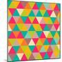 Abstract Geometric Triangle Seamless Pattern-Heizel-Mounted Premium Giclee Print