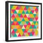 Abstract Geometric Triangle Seamless Pattern-Heizel-Framed Art Print