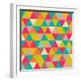 Abstract Geometric Triangle Seamless Pattern-Heizel-Framed Art Print