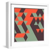 Abstract Geometrical 3D Background. Can Be Used for Wallpaper, Web Page Background, Web Banners.-Login-Framed Art Print