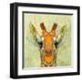 Abstract Giraffe Calf-Ancello-Framed Art Print