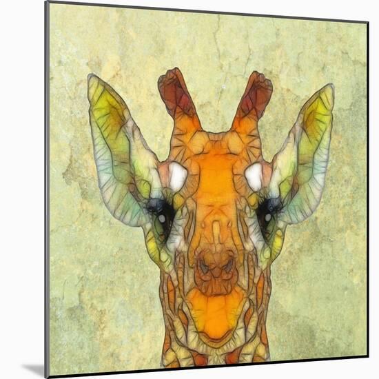 Abstract Giraffe Calf-Ancello-Mounted Art Print