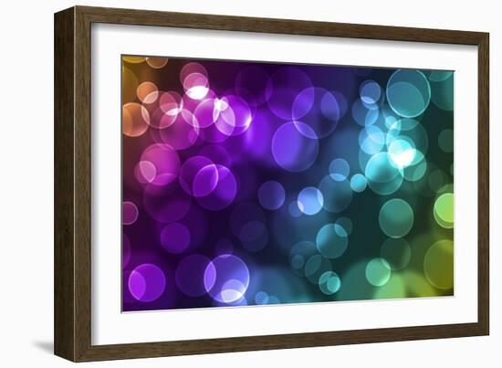 Abstract Glowing Circles-suti-Framed Art Print