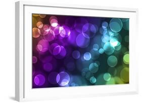 Abstract Glowing Circles-suti-Framed Art Print