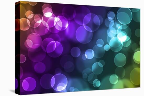 Abstract Glowing Circles-suti-Stretched Canvas