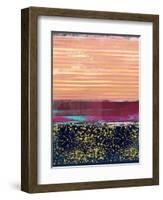 Abstract Gold and Purple Study-Emma Moore-Framed Art Print