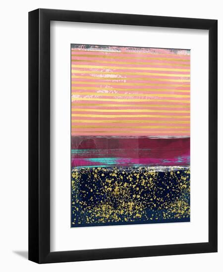 Abstract Gold and Purple Study-Emma Moore-Framed Art Print