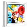 Abstract Graffiti Collage, Digital Painting-Andriy Zholudyev-Framed Art Print