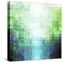 Abstract Green and Blue Triangle Pattern-ilyianne-Stretched Canvas