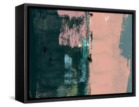 Abstract Green and Coral Pink-Alma Levine-Framed Stretched Canvas