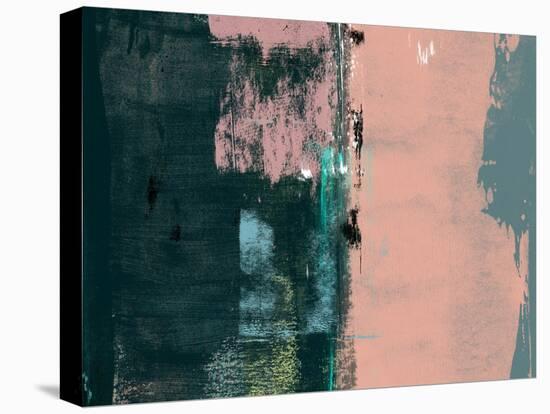 Abstract Green and Coral Pink-Alma Levine-Stretched Canvas