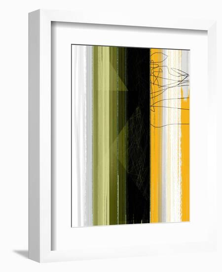 Abstract Green and Yellow-NaxArt-Framed Art Print