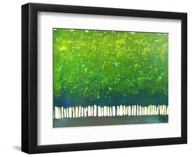 Abstract Green Trees-Patty Baker-Framed Art Print