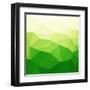 Abstract Green Triangle Background-epic44-Framed Art Print