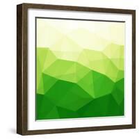 Abstract Green Triangle Background-epic44-Framed Art Print