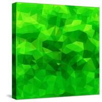 Abstract Green Triangle Background-epic44-Stretched Canvas