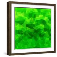 Abstract Green Triangle Background-epic44-Framed Art Print