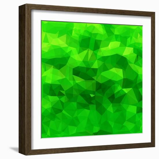 Abstract Green Triangle Background-epic44-Framed Art Print