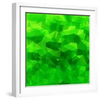 Abstract Green Triangle Background-epic44-Framed Art Print