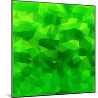 Abstract Green Triangle Background-epic44-Mounted Art Print