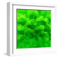 Abstract Green Triangle Background-epic44-Framed Art Print