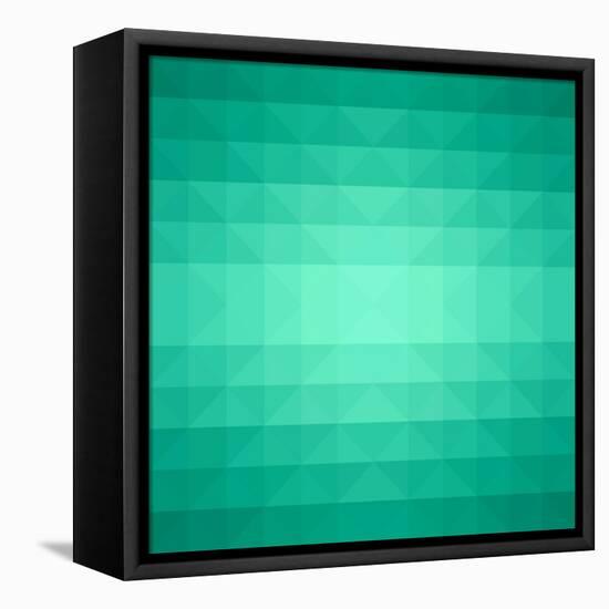 Abstract Green Triangle Background-epic44-Framed Stretched Canvas